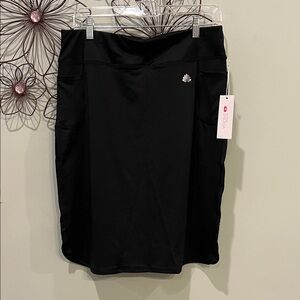 Snoga Black Athletic Pencil Skirt with Side Pockets-NO SHORTS